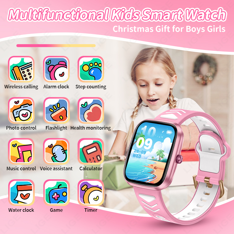 LIGE New 1.75 Inch Bluetooth C - Smartwatch Digital Watches For Kid Girl recension och pris
