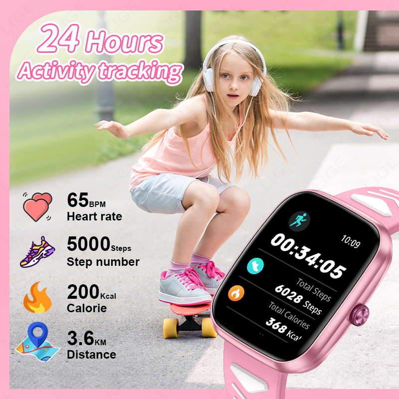 LIGE New 1.75 Inch Bluetooth C - Smartwatch Digital Watches For Kid Girl recension och pris