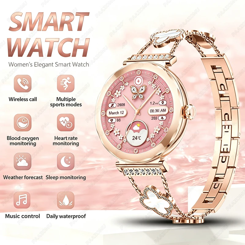 Rose Gold Ladies Smartwatch 20 - Watches Ladies Smartwatch recension och pris