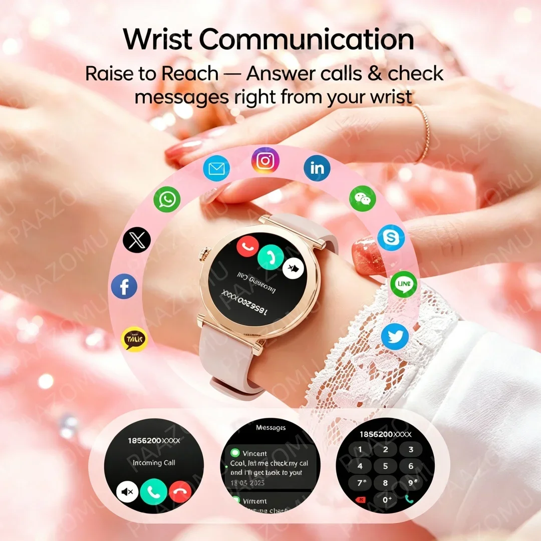 Rose Gold Ladies Smartwatch 20 - Watches Ladies Smartwatch recension och pris