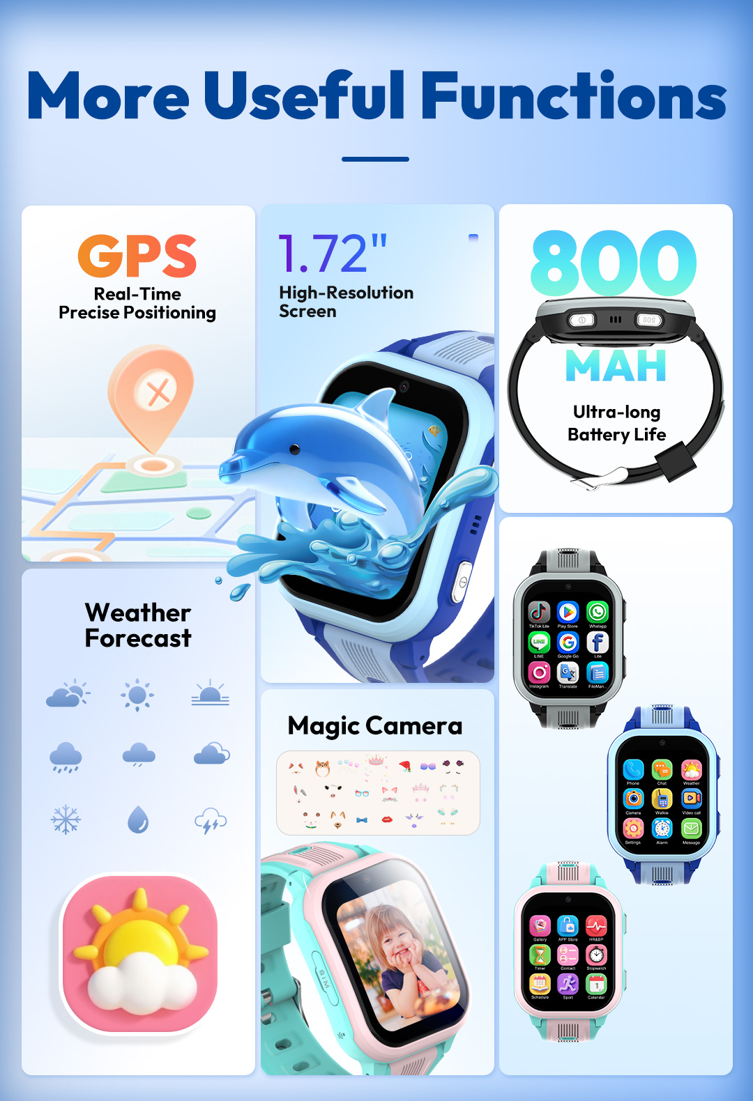 KT41 Smart Watch - 4G Phone Ch - Smartwatch Watches For Girls recension och pris